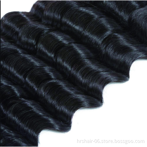 wholesale 10a loose deep wave peruvian bundles with 13*4 Frontal 100% brazilian human hair dropshipping